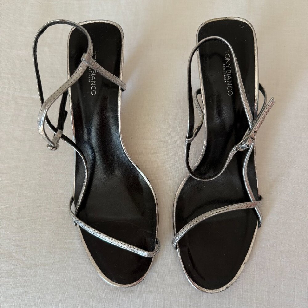 Tony Bianco Caprice Sandal - Silver, Size 7 - Picture 2 of 8